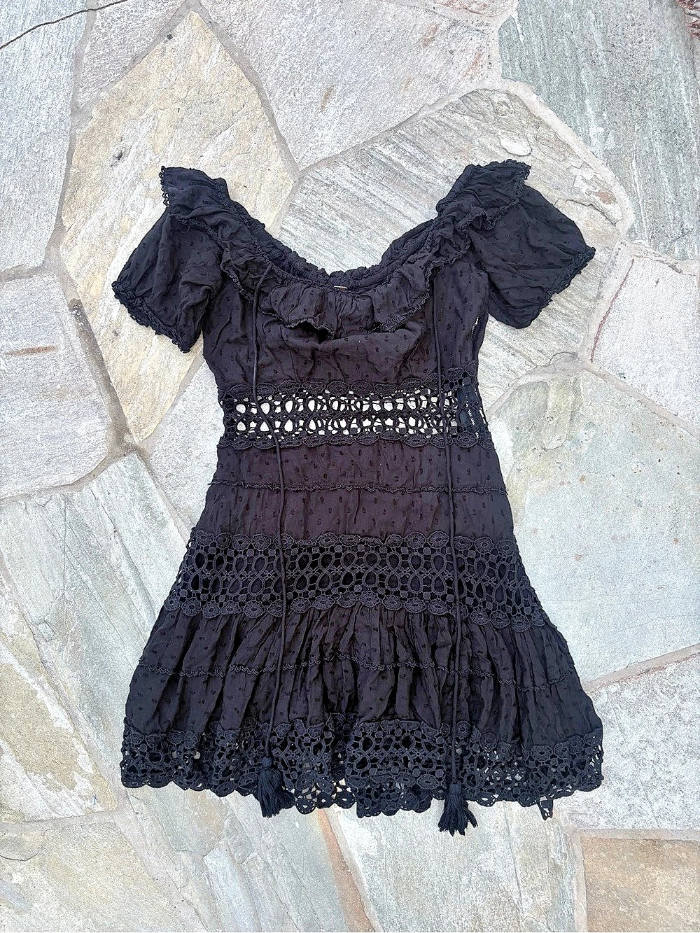 Free People Cruel Intentions Mini Dress Black